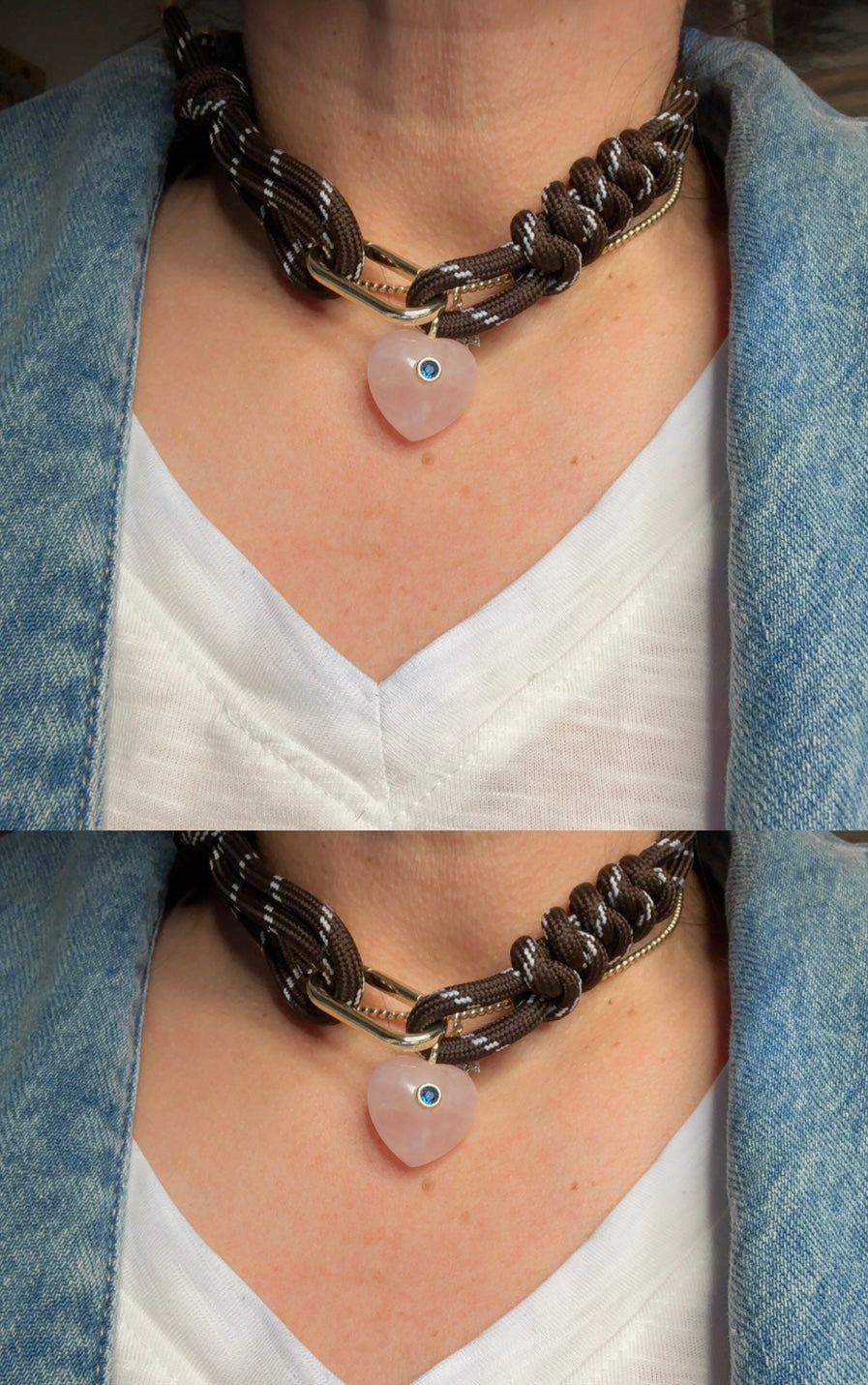 Urban Love Quartz Adjustable Paracord Necklace