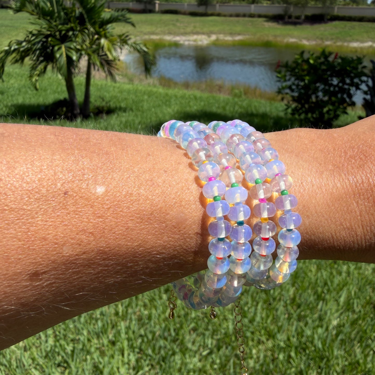 Multicolor Opal Beaded Bracelet