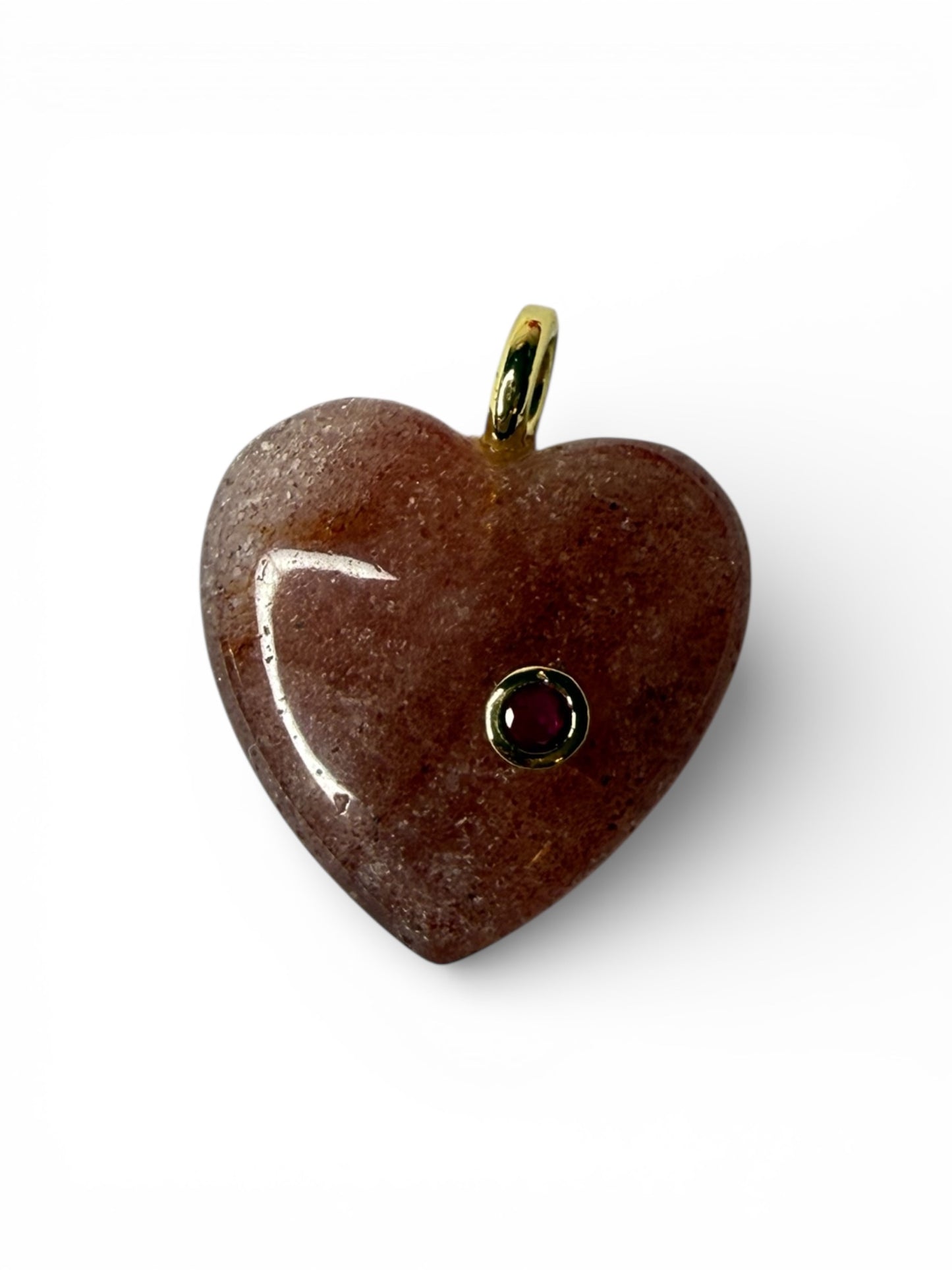 💖Heart Natural Stone Charm