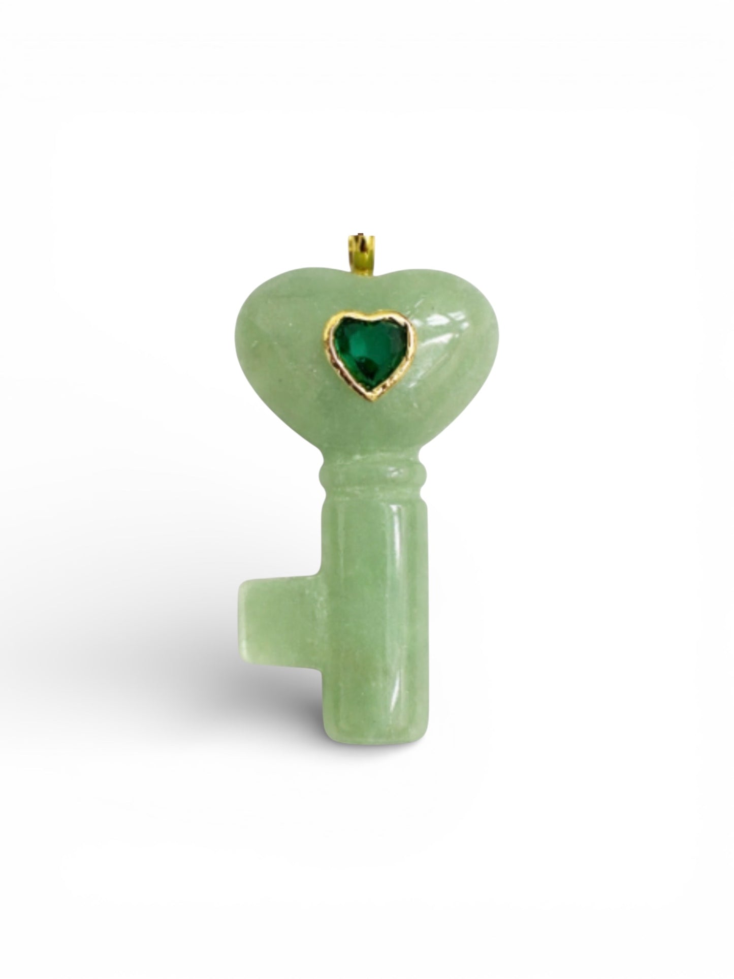 Love Stone Key Charm – Natural Stones in Assorted Colors