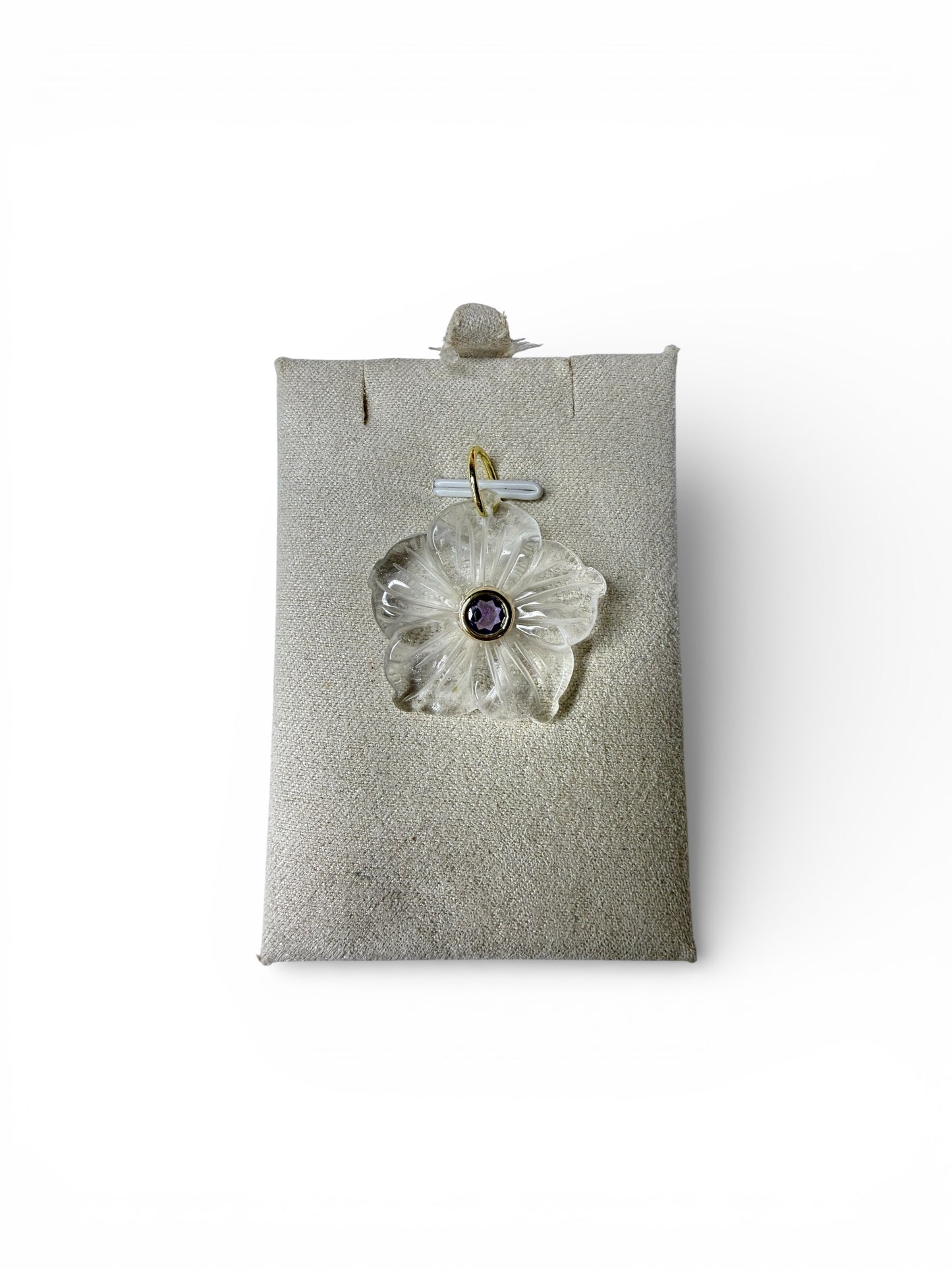 🌸 Natural Stone Flower Charm