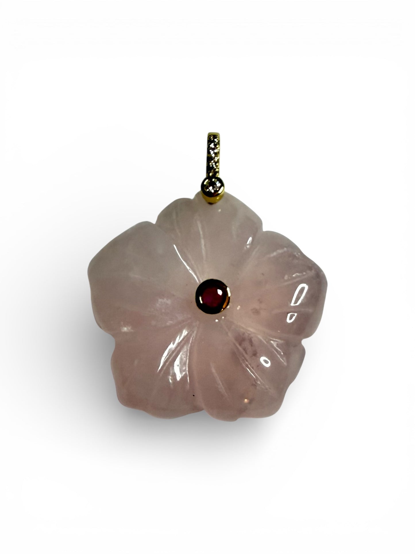 🌸 Natural Stone Flower Charm