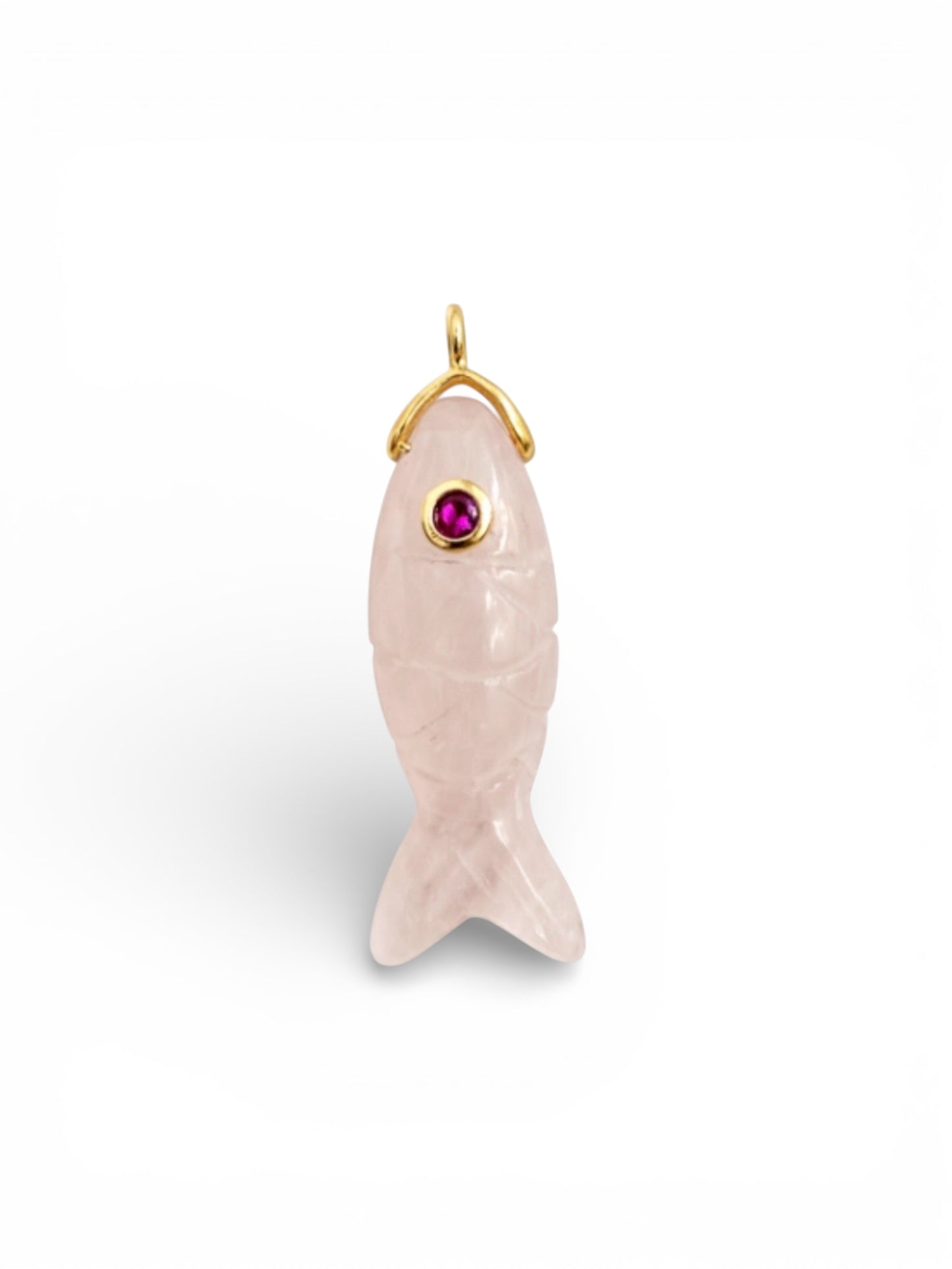 Koi Fish Natural Stone Charm