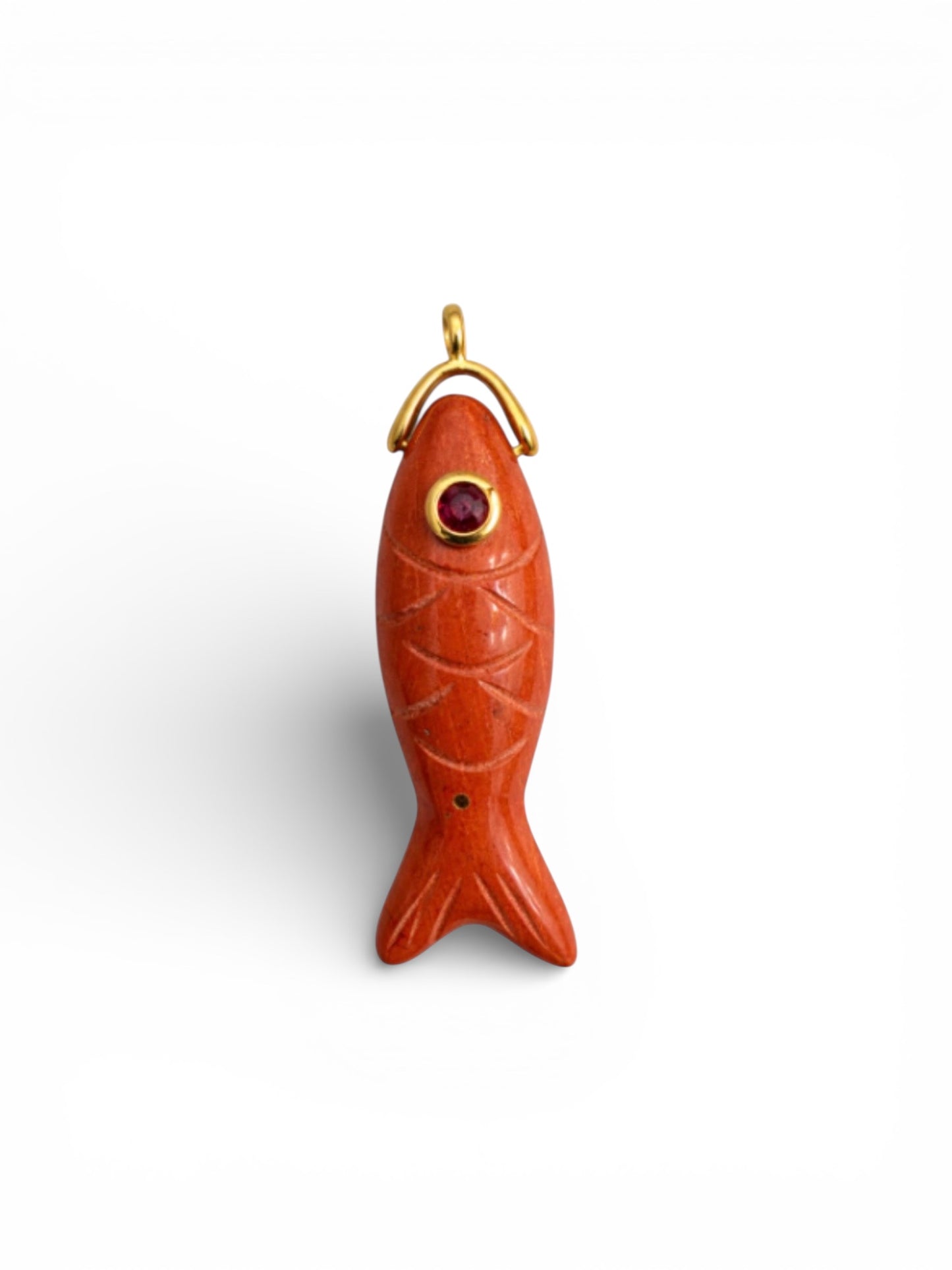 Koi Fish Natural Stone Charm