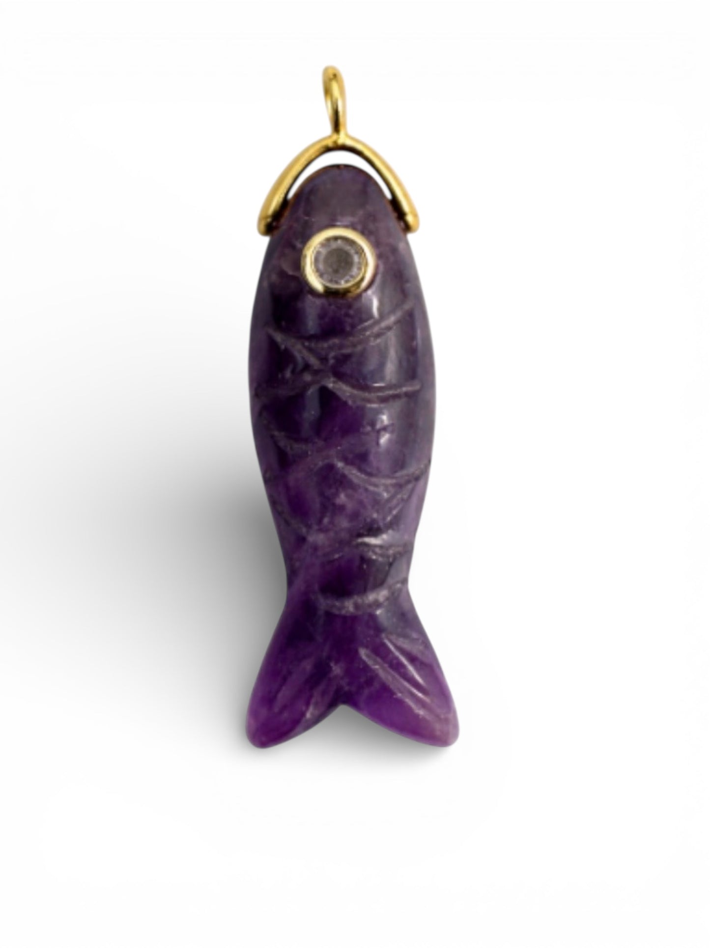 Koi Fish Natural Stone Charm