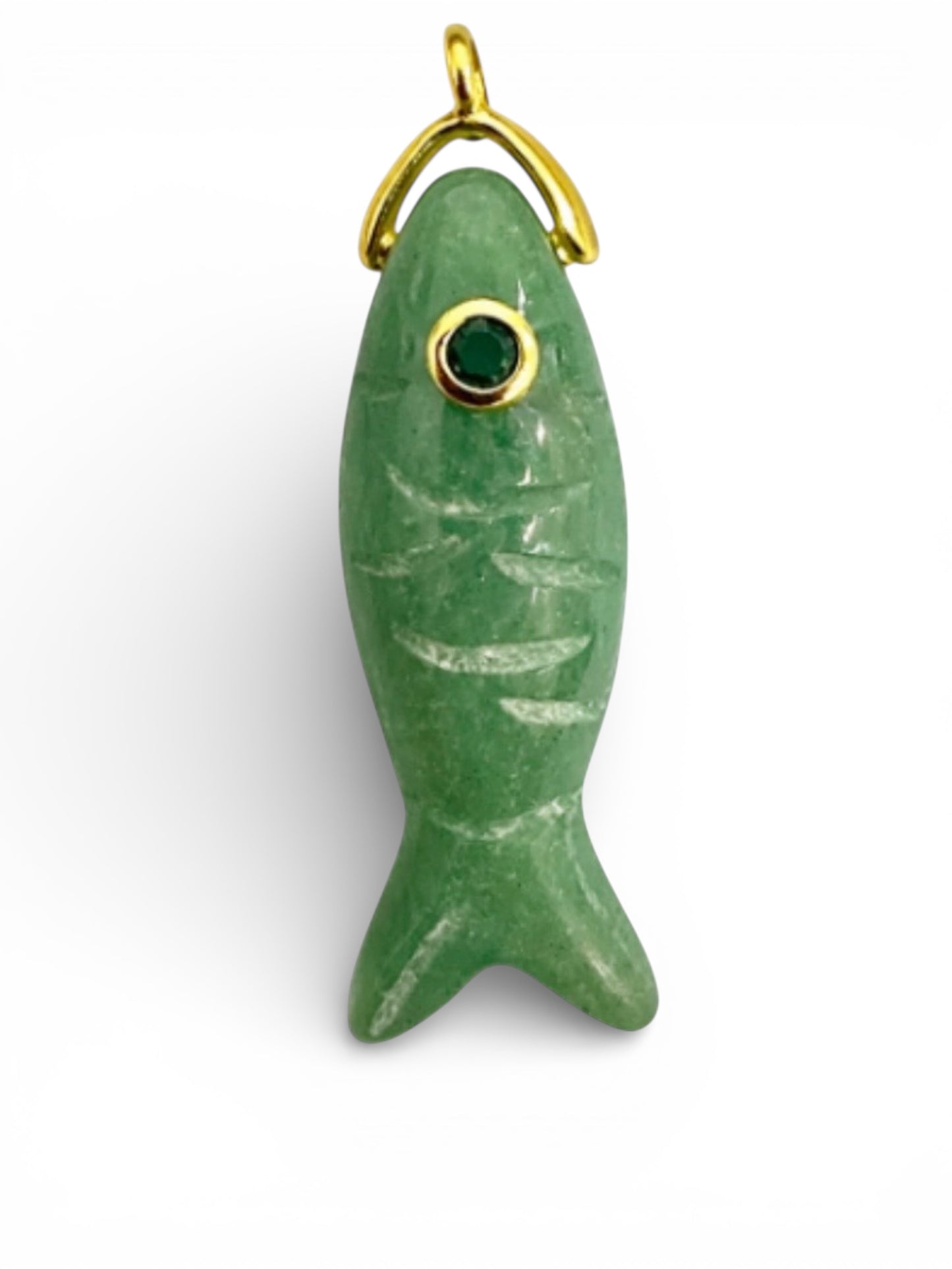 Koi Fish Natural Stone Charm