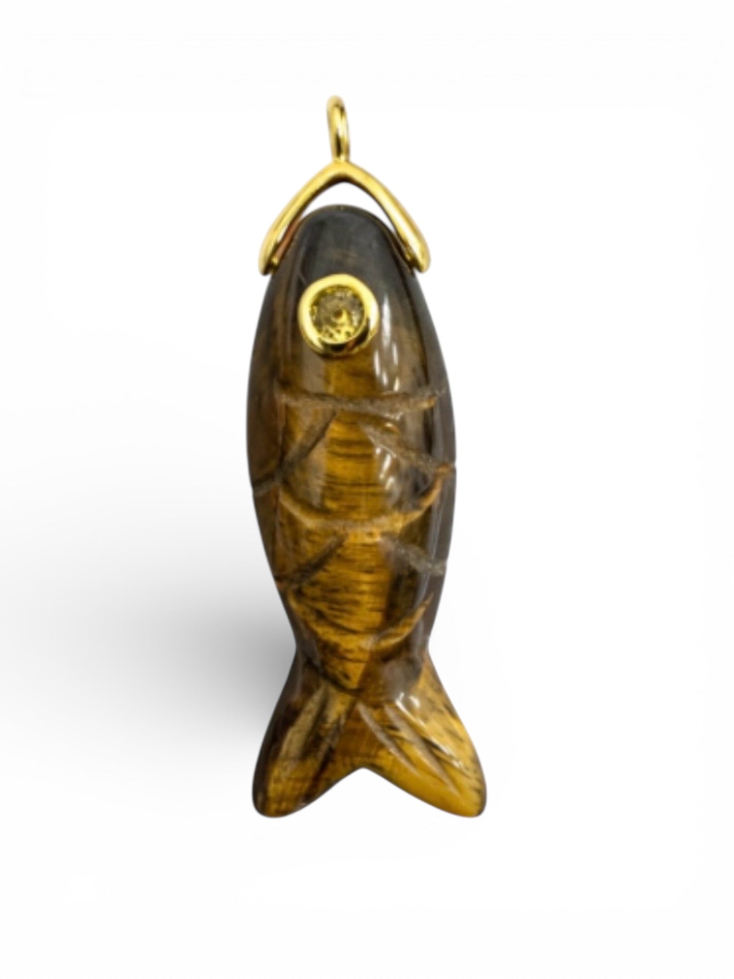 Koi Fish Natural Stone Charm