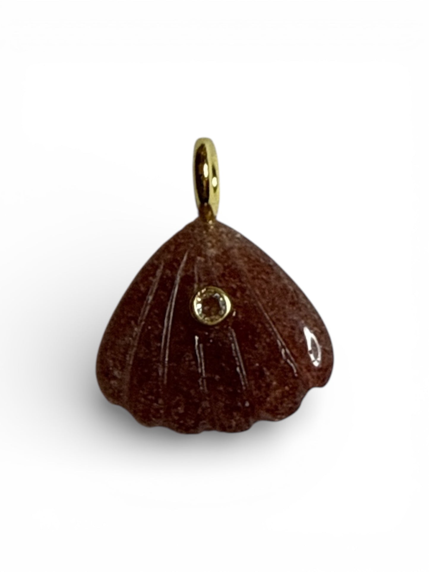 Mini Shell Natural Stone Charm