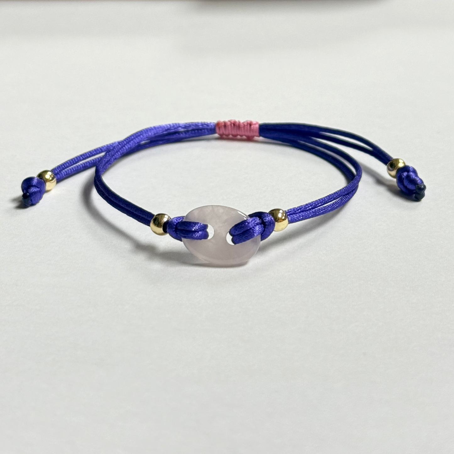 Colorful Mini G Natural Stone Charm String Bracelet