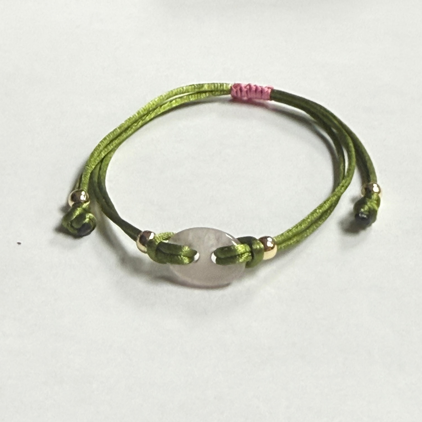 Colorful Mini G Natural Stone Charm String Bracelet
