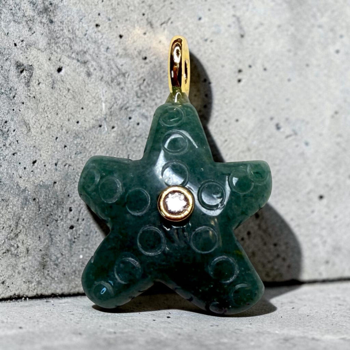 Starfish Pendant with 14K Gold Plated Bail
