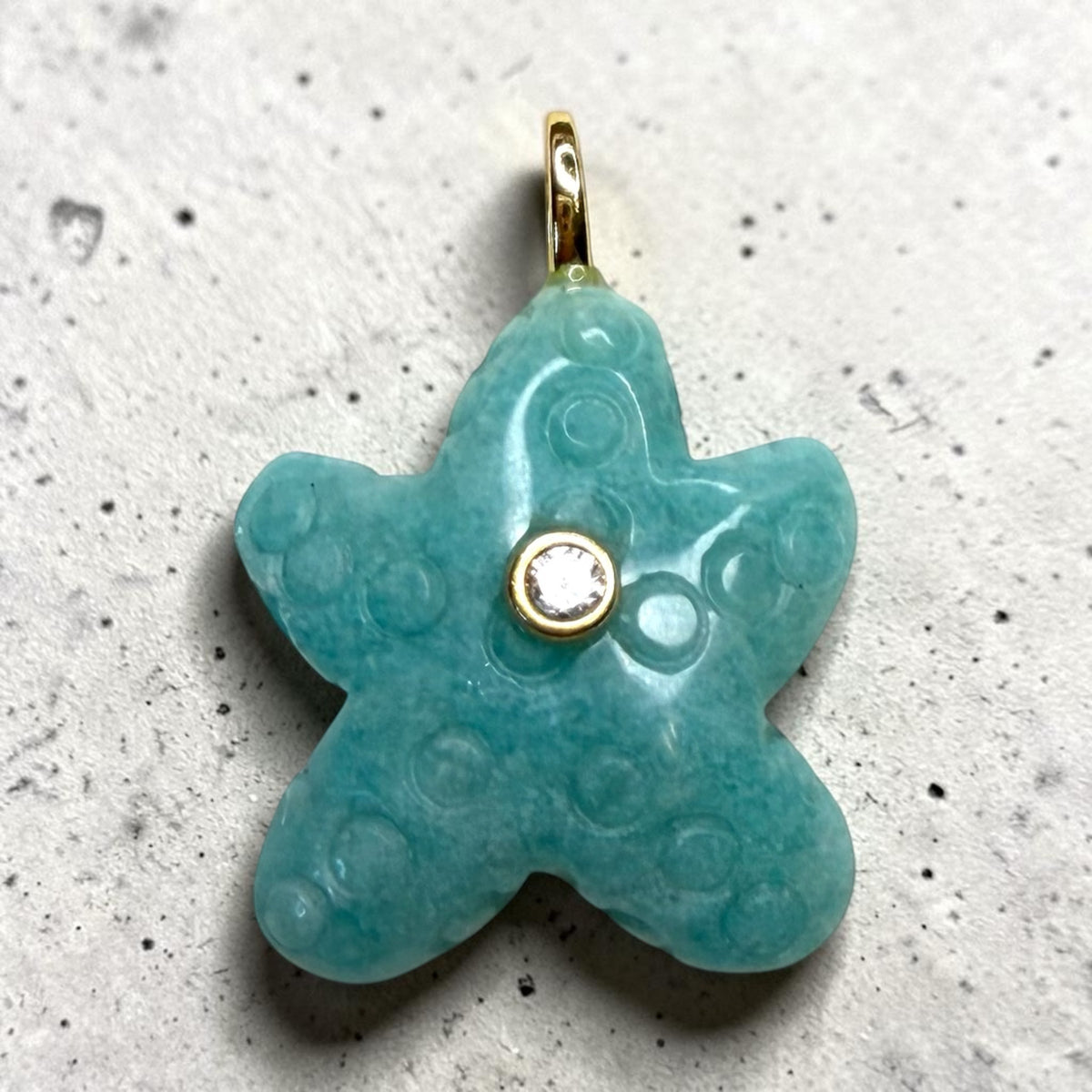 Starfish Pendant with 14K Gold Plated Bail