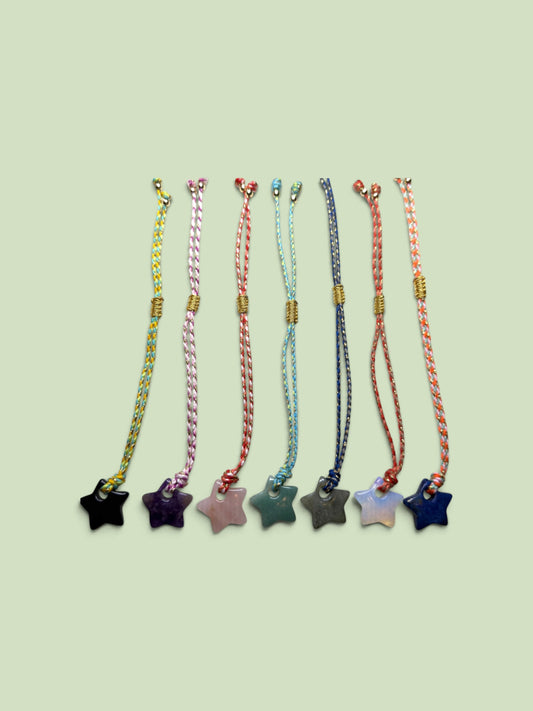 Lucky Star Natural Stone Bracelet 🌟