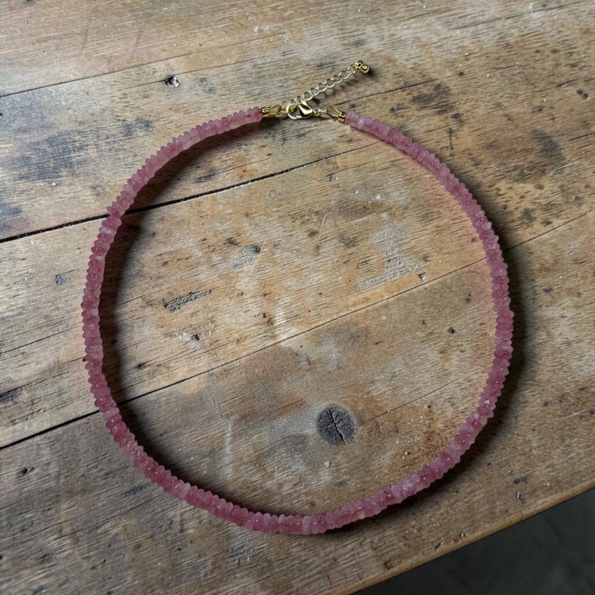 Blush Pink Quartz Faceted Necklace 💗✨