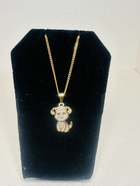 Chic Gold Paw Print Necklace - Handmade Canine Charm for Dog Lovers