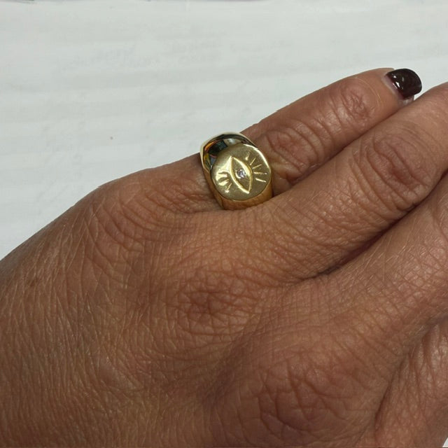 Evil Eye Pinky Ring