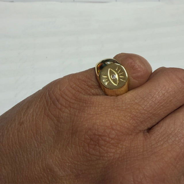 Evil Eye Pinky Ring