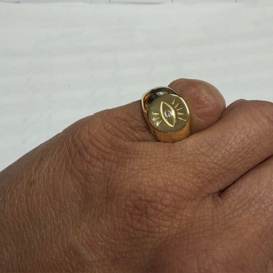 Evil Eye Pinky Ring