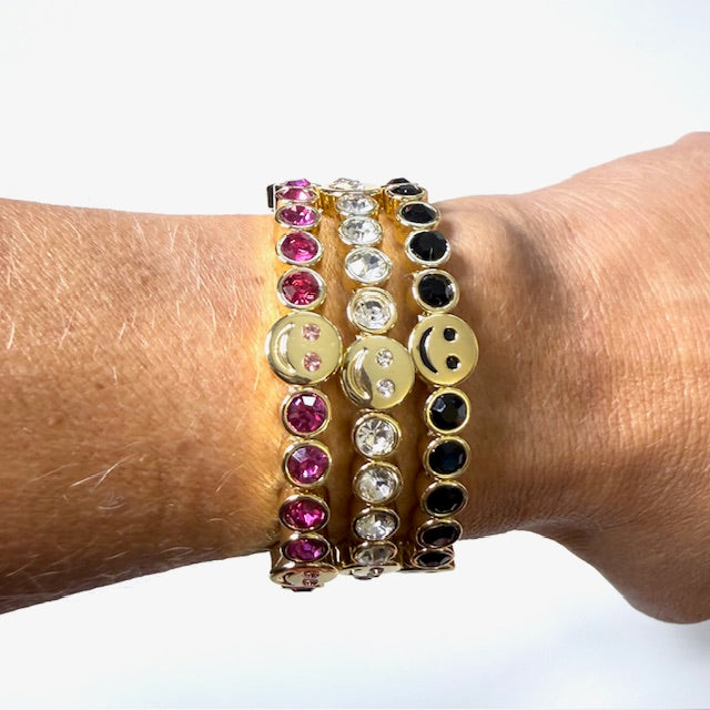 Happy Face Elastic Band Bracelet