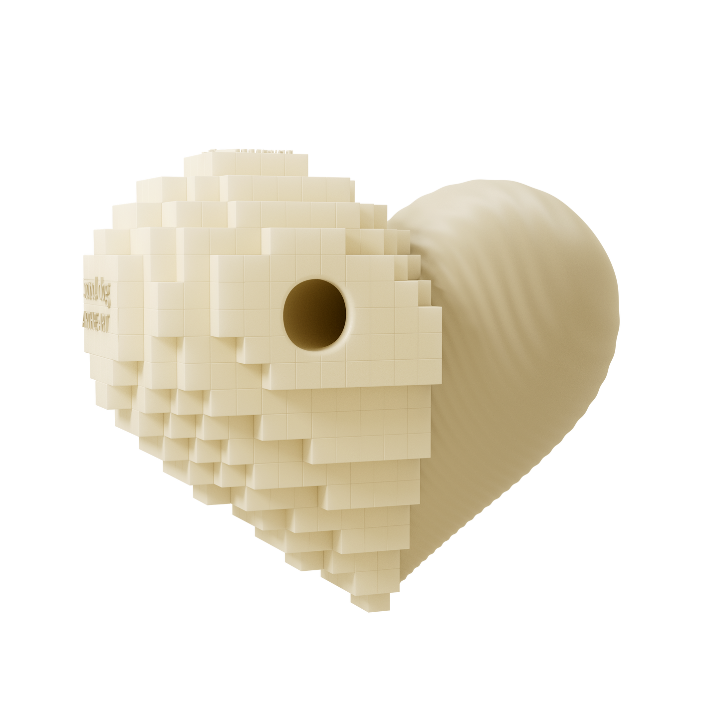 🐾 Sanddog Heart Art Organic Rubber Dog Chew Toy