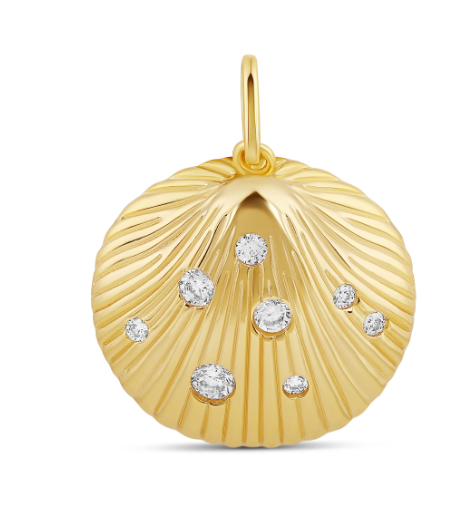 Golden Tide Shell Charm