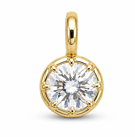 Diamond Charm – 18K Gold-Plated CZ