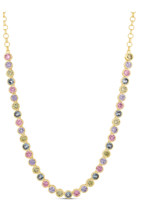 Golden Radiance Tennis Necklace | 18K Gold Plated