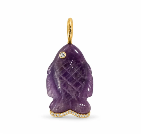Coastal Crush Natural Stone Fish Charm