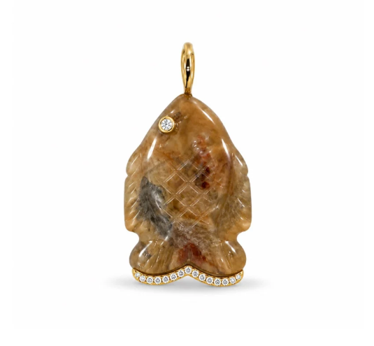 Coastal Crush Natural Stone Fish Charm