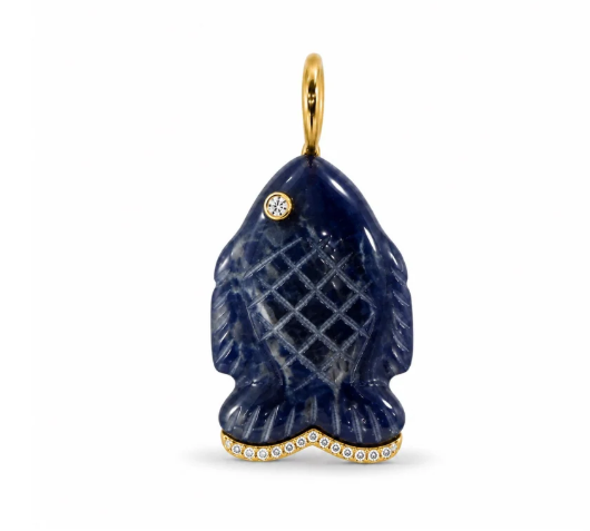 Coastal Crush Natural Stone Fish Charm