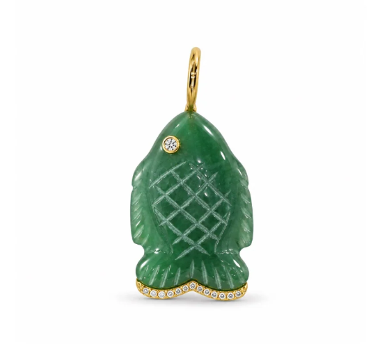 Coastal Crush Natural Stone Fish Charm