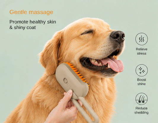 3-in-1 Electric Pet Grooming Brush for Dogs & Cats