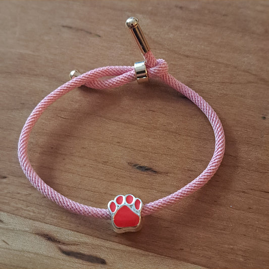 Pet Lover's Paw Print Adjustable Bracelet