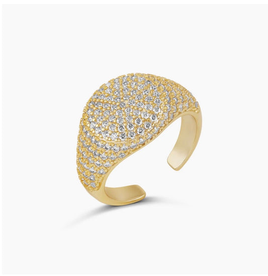 Pavé Pinky Ring - Adjustable